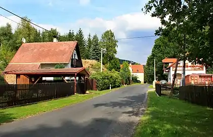 Dolní Žandov : le hameau d'Úbočí, partie ouest.