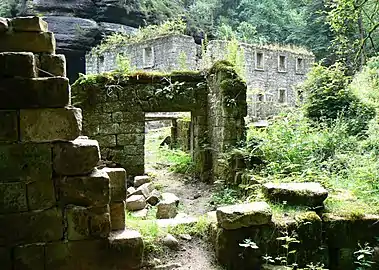Ruines du moulin hydraulique de Dolský mlýn.