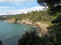 L'anse du Figuier, plage du Domaine du Rayol.