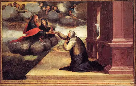 Le Mariage mystique de Catherine de Sienne, Domenico Beccafumi 1515, pinacothèque nationale de Sienne.