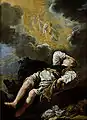 Le songe de Jacob de Domenico Fetti (ca. 1619) : la tête couchée sur une pierre, ce petit-fils d'Abraham entre en relation avec Dieu.