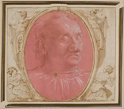 Domenico GhirlandaioTête de vieillard aux yeux fermés(Libro de'Disegni)Musée national des beaux-arts de Stockholm