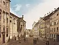 Munich : La Residenzstraße près de la Max-Joseph-Platz en 1826.