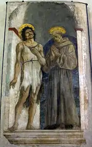Saint Jean le Baptiste et saint François, 1454Œuvre de Santa Croce.