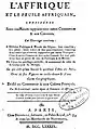 L'Affrique et le peuple affricain, 1789