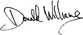 signature de Donald Cary Williams