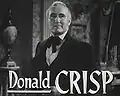 Donald Crisp dans le générique de l'Insoumise.