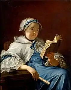Madame Nonnotte lisant, 1758.