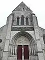 Façade occidentale de l'église Notre-Dame de Donnemarie.