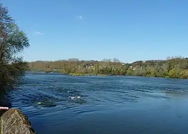 La Dordogne vue depuis Pontours.