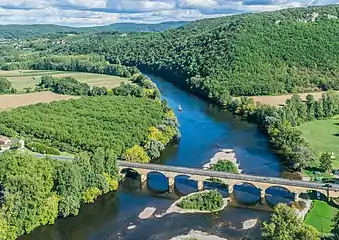 La Dordogne vue depuis le château de Castelnaud.