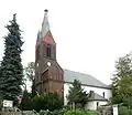 Clocher de l'église du village de Kaulsdorf (de)