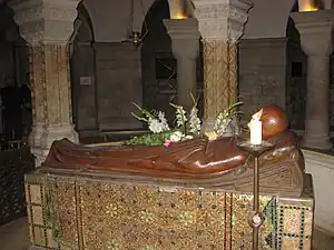 Mausolée sur le lieu dit de la Dormition, dans la crypte.