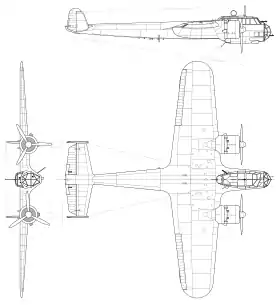 vue en plan de l’avion