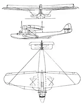 vue en plan de l’avion