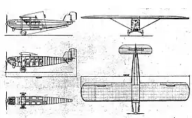 vue en plan de l’avion