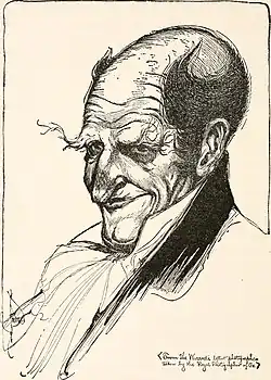 Illustration de John R. Neill représentant le magicien d'Oz pour Dorothy and the wizard in Oz (1908)