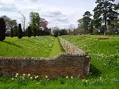 Ha-ha à double côté de Melford Hall, Suffolk.