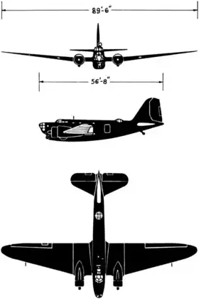 vue en plan de l’avion