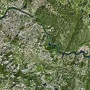 Le Douro vu par le satellite Spot