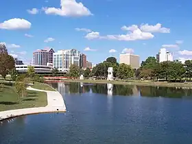 Huntsville, 4e ville de l'État, depuis le Big Spring International Park.