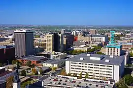 Le centre-ville de Lincoln, capitale et 2e ville du Nebraska.