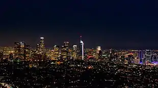 Panorama de Los Angeles, la nuit.