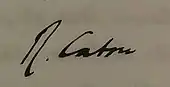 signature de Richard Caton