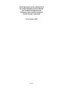 Description de l'image Draft Agreement on the withdrawal of the United Kingdom of Great Britain and Northern Ireland from the European Union and the European Atomic Energy Community.pdf.