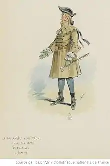 Costume de Bernadille pour La boulangère a des écus de Jacques Offenbach (1875)