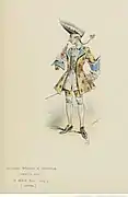 Costume de Paul à l'acte II pour La Grande-Duchesse de Gérolstein de Jacques Offenbach (1867)