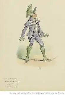 Costume de Sparadrap pour La Princesse de Trébizonde de Jacques Offenbach (1869)