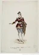 Costume d'Adolphe de Valladolid pour Les Brigands de Jacques Offenbach