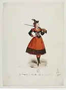 Costume de Fiorella pour Les Brigands de Jacques Offenbach