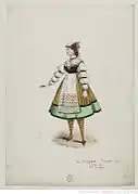 Costume de Fiorella pour Les Brigands de Jacques Offenbach