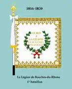 Drapeau 2e bataillon de la légion des Bouches-du-Rhône (avers)