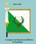 Drapeau 3e bataillon de la légion des Bouches-du-Rhône (avers)
