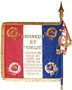 Verso du drapeau du régiment