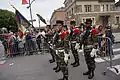 La garde au drapeau du régiment.