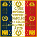 En 1812, l'Empire rationalise et standardise ses drapeaux régimentaires. La Garde ne fait pas exception.