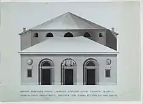 Dessin de 1790 du Théâtre Vaccaj