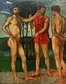 Trois hommes (1874), huile sur toile, Von der Heydt Museum