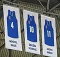 Le maillot numéro 10 du Cibona Zagreb retiré pour Dražen.