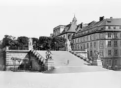 Escalier de la Terrasse Brühl (en) en 1880.