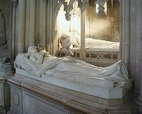 Gisant de Ferdinand-Philippe d'Orléans, d'après Ary Scheffer, Dreux, chapelle royale.