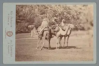 [Trois hommes à chameau], portrait-carte, 1869-1890, Amsterdam, Rijksmuseum.