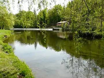 La Dronne au Gué de l'Éperon en limite de Creyssac et Bourdeilles.