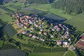 Le quartier de Raderach de Friedrichshafen, situé sur un drumlin (Allemagne).