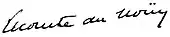 signature de Pierre Lecomte du Noüy
