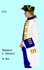 régiment du Roi de 1734 à 1757